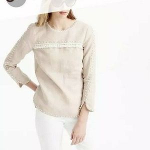 White Linen Jcrew top Size 0
